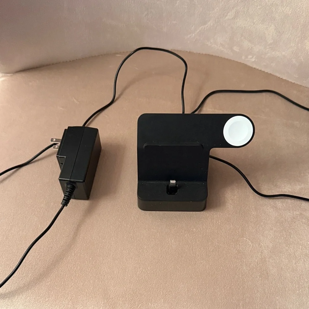 Belkin black lightning Charging Dock Apple Watch charger.